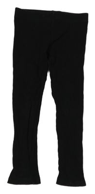 Černé žebrované legíny H&M