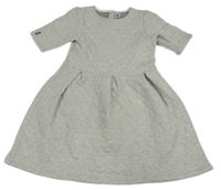 Šedé melírované prošívané teplákové šaty Petit Bateau