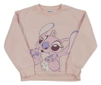 Broskvová oversize mikina se Stitchem Disney