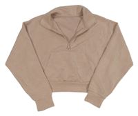 Starorůžová crop oversize mikina s klokankou Primark