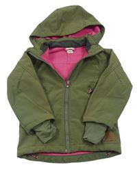 Khaki softshellová bunda s odepínací kapucí H&M