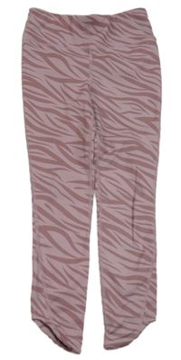 Starorůžovo-mahagonové vzorované sportovní legíny St. Bernard