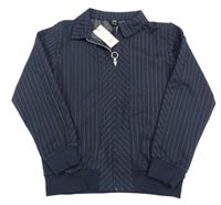 Nové - tmavomodrý pruhovaný bomber s límečkem RIVER ISLAND