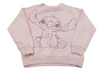 Světlerůžová mikina se Stitchem ZARA