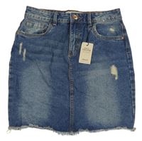 Nové - modrá riflová sukně s prošoupáním Denim Co.