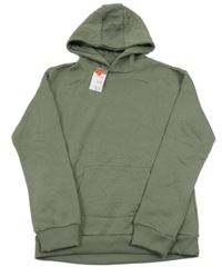 Nové - khaki mikina s kapsou a kapucí PRIMARK