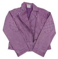 Fialový koženkový jarní crop křivák YIGGA