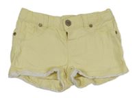 Vanilkové riflové kraťasy s krajkou dopodopo