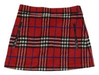 Nové - Červeno-černo-bílá kostkovaná vlněná sukně St. Bernard