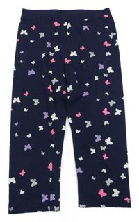 Tmavomodré capri legíny s motýlky H&M