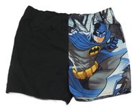 Černé plážové kraťasy s Batmanem 