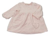 Světlerůžové sametové šaty H&M
