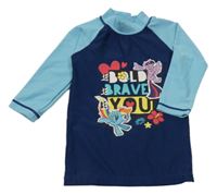 Tmavomodro-světlemodré UV triko s My Little Pony