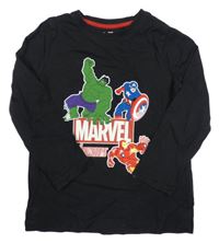 Černé triko s Avengers a logem - MARVEL C&A
