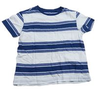 Tmavomodro-modro-bílé pruhované tričko Next