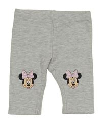 Světlešedé melírované legíny s Minnie Disney