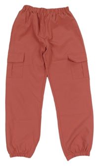 Starorůžové šusťákové cargo cuff kalhoty zn. Shein