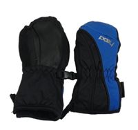 Černo-modré šusťákové zimní palcové funkční rukavice Head