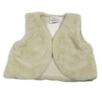 Béžová kožešinová podšitá vesta Topomini