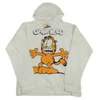 Nové - Smetanová mikina s Garfieldem a kapucí Primark