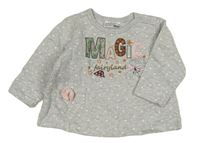 Šedá melírovaná mikina s hvězdami a vílou Ergee