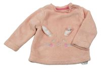Růžová chlupatá mikina s králíkem Primark