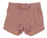 Starorůžové sametové kraťasy s mašlí H&M