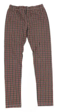 Černo-červeno-bílé kostkované legíny Mayoral