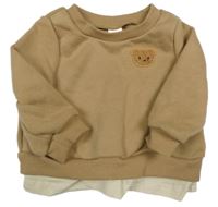 Hnědá mikina s medvědem