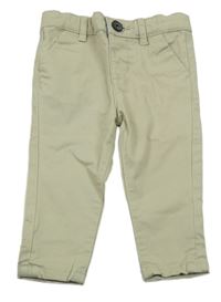 Béžové plátěné chino kalhoty