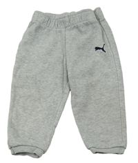 Šedé melírované tepláky s logem Puma
