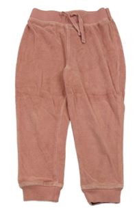 Starorůžové sametové tepláky Primark