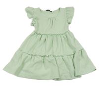 Mátové šaty s volánky