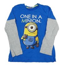 Modro-šedé triko s Mimoněm