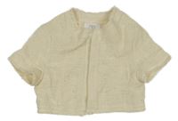 Krémové vzorované podšité bolerko Zara