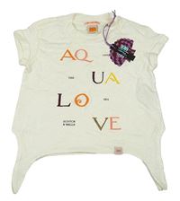 Nové - Smetanové tričko s nápisy Scotch&Soda