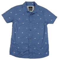 Tmavomodrá košile s obrázky Quiksilver