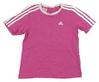 Fuchsiové tričko s logem Adidas