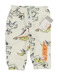 Bílé tepláky s dinosaury Primark