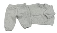 2 set - šedá melírovaná mikina + tepláky F&F