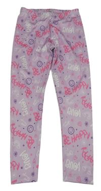 Nové - lila legíny s nápisy Dunnes 