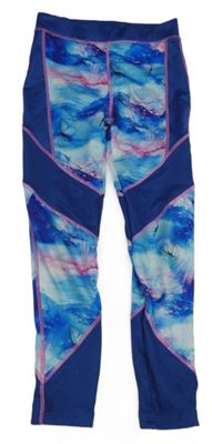 Modré vzorované sportovní legíny s motýlky Next