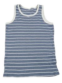 Tmavomodro-bílý pruhovaný nátělník TCM