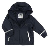 Tmavomodrá nepromokavá zateplená bunda s kapucí Lupilu