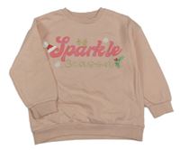 Světlerůžová mikina s nápisem F&F