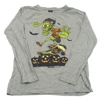 Šedé triko s příšerou Chapter young