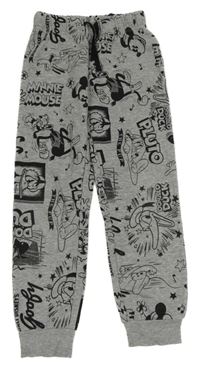 Šedo-černé tepláky s obrázky Disney