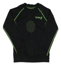 Černo-zelené thermo triko C&A