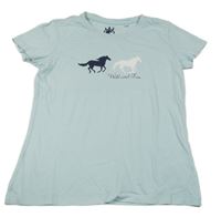 Světlemodré tričko s koníky 