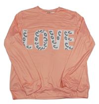 Oranžová lehká mikina s nápisem 